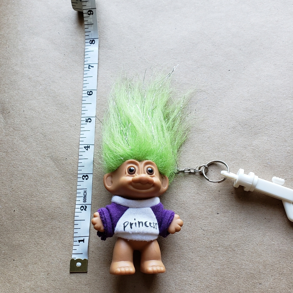 Troll doll keychain with "princess" shirt - Picture 5 of 6